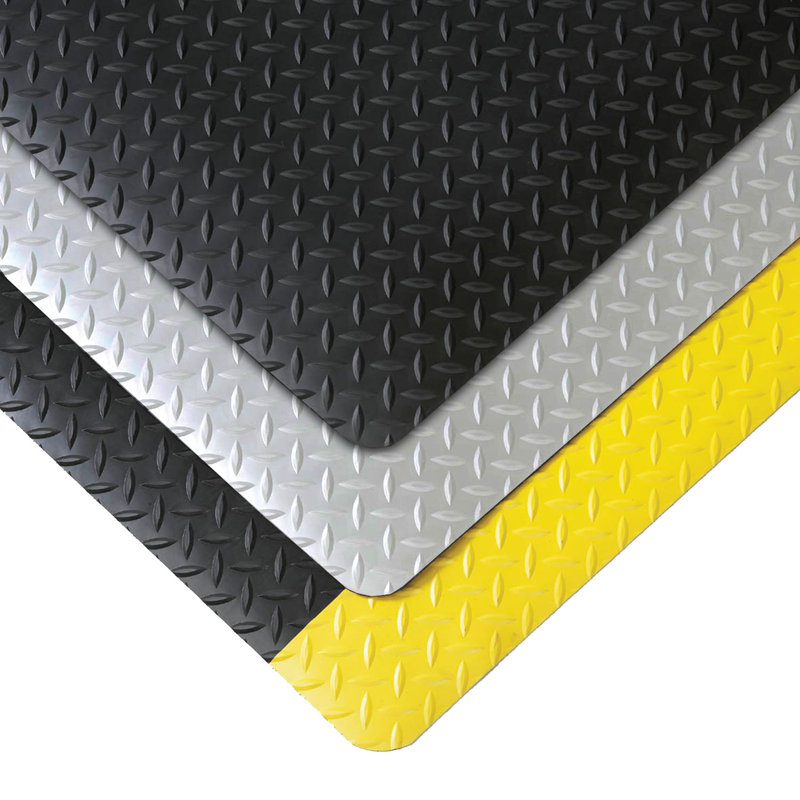 Tapis d'intérieur antidérapant Mat Walk par Paolo Ulian, Noir / Jaune, Rectangle 3 pi x 5 pi
