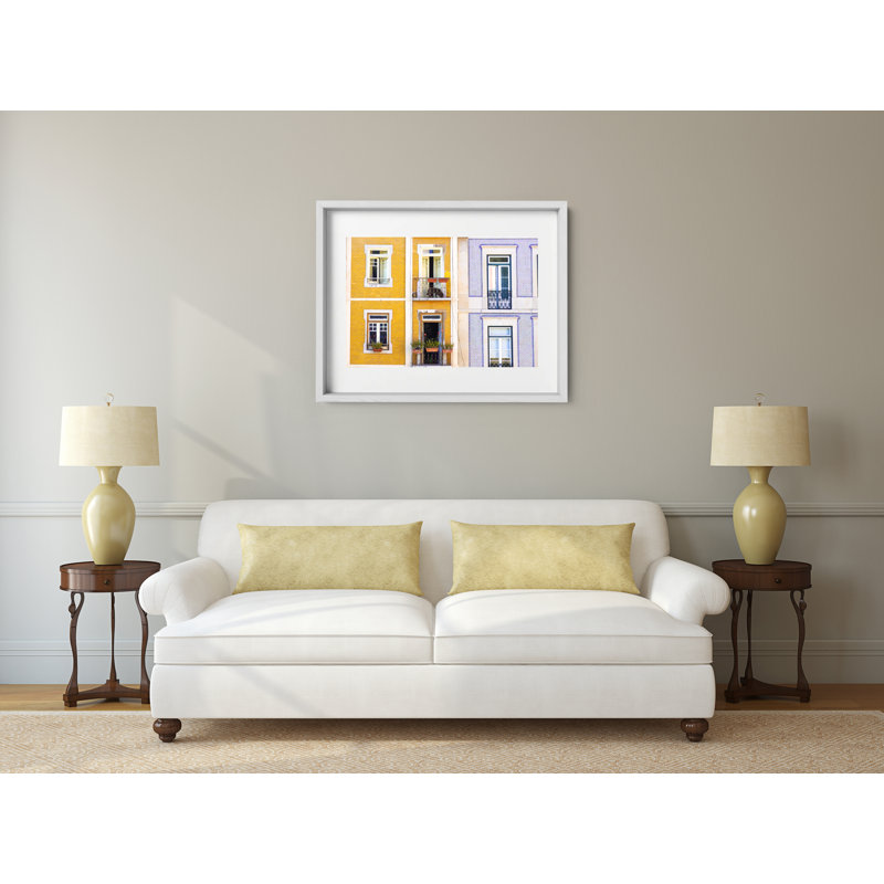 The Woman In The Window Print by Joseph Regan, 22" H x 26" W x 0.75" D, White