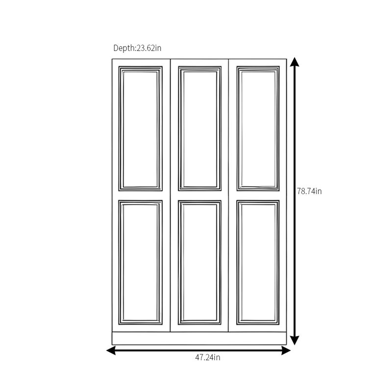 Palafox, H 79 po x l 47 po x P 24 po