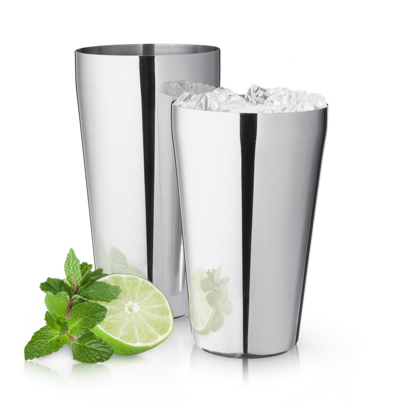 Stainless Steel Boston Cocktail Shaker Set, 18oz & 25oz