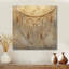 «Golden Macrame Spirit», art mural bohème abstrait, impression sur métal-962494474