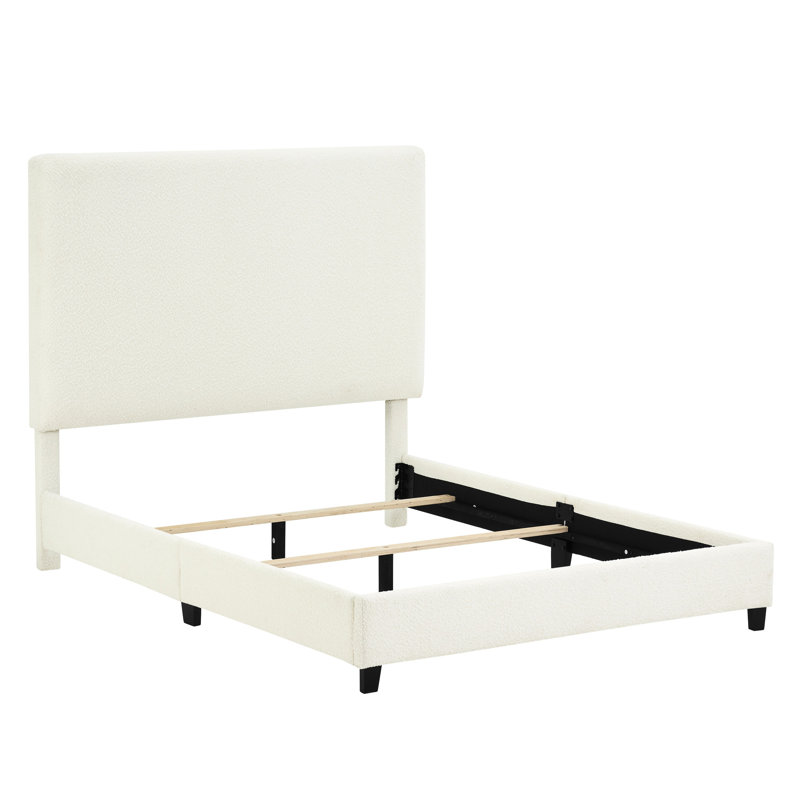 Grand lit plateforme tapissier Contemporary
