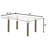 Iverly Chrome Glass Top Dining Table