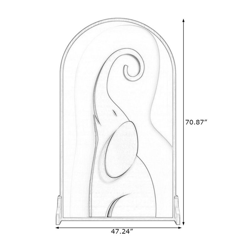 Cloison simple 1 panneau en mousseline de bois massif, H 70,87 po x l 47,24 po x P 7,87 po, Noir