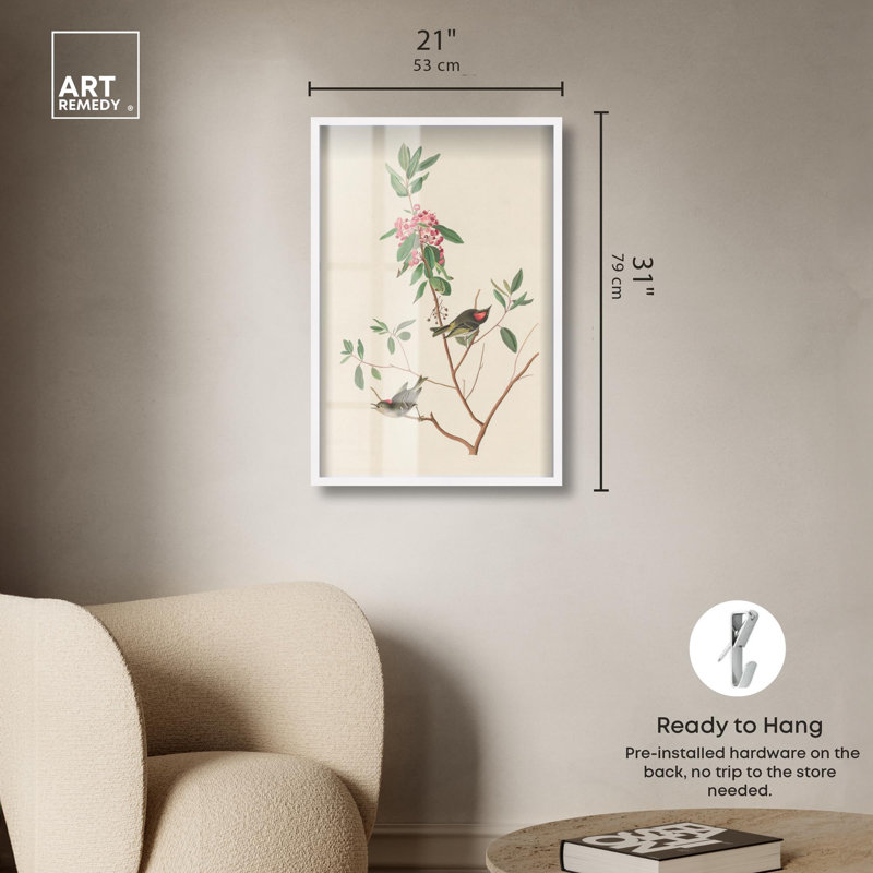 «Mountain Laurel Shadowbox Print» par Art Remedy, H 31 po x l 21 po, Blanc