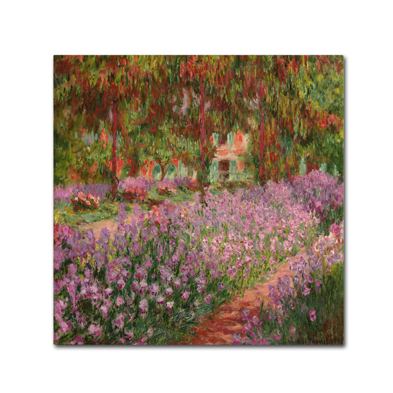 «The Garden at Giverny» par Claude Monet, reproduction sur toile tendue, H 24 po x l 24 po