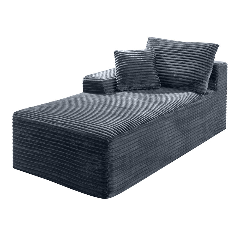 Canapé modulaire gris en velours côtelé, fauteuil d'appoint sans accoudoirs pour salon, Gris