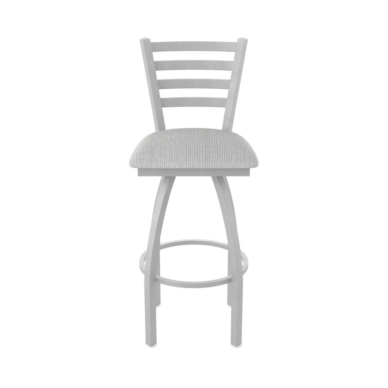 Tabouret pivotant Jackie, Nickel anodisé, Très grand (siège d'une hauteur de 36 po), Tissu - alpin graphique