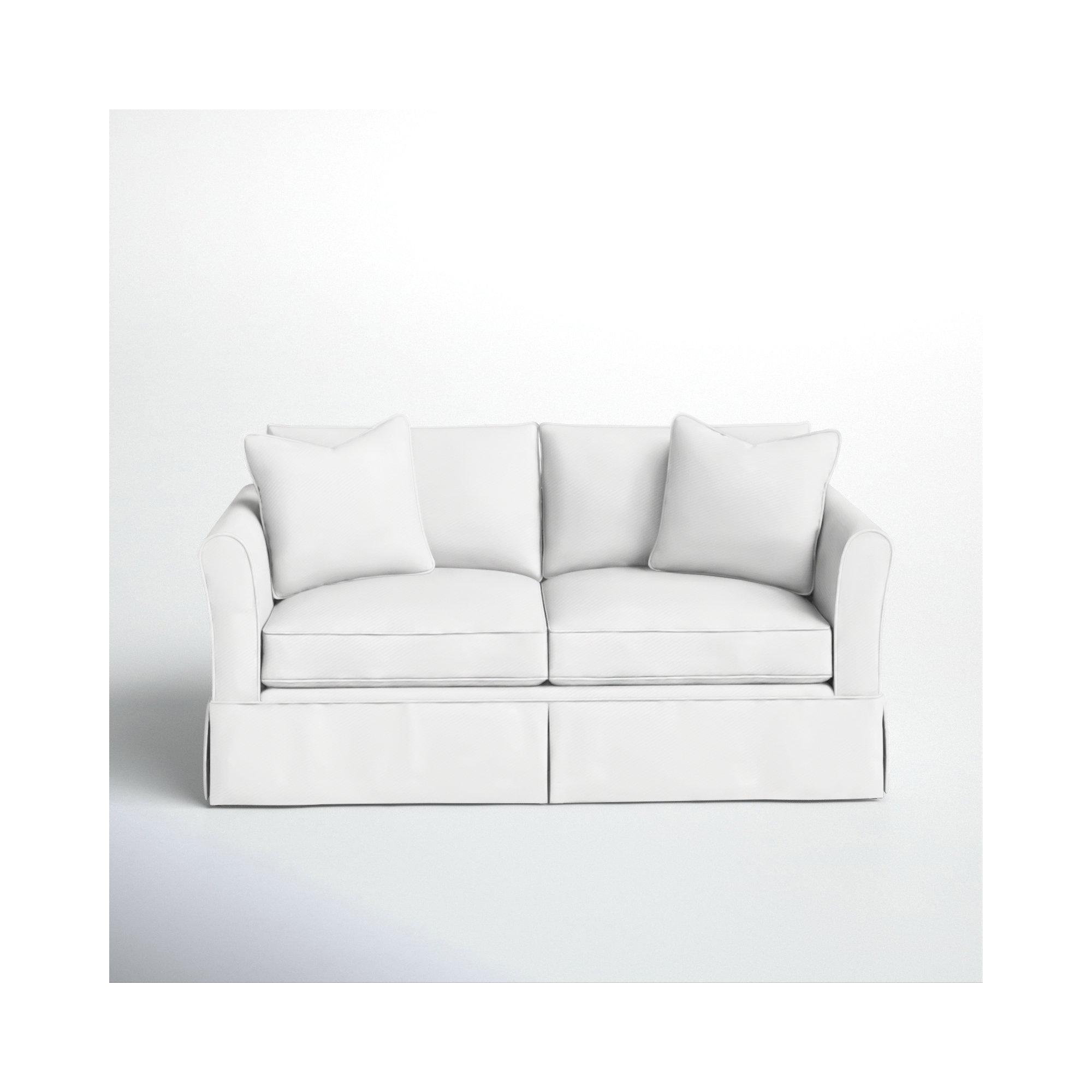 Shelby 60'' Upholstered Sleeper Sofa, Classic Bleach White