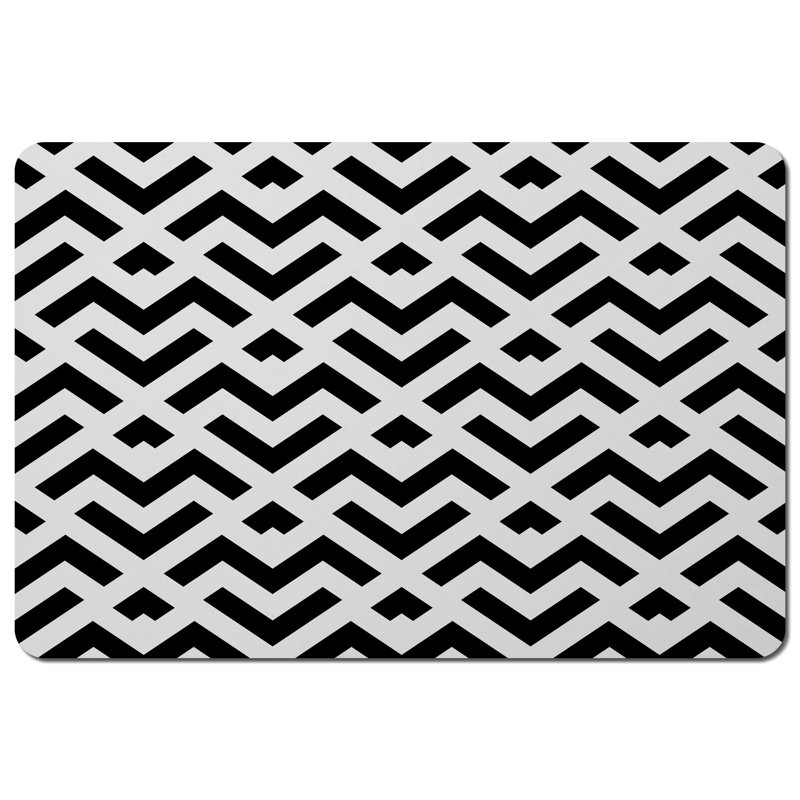 Bethune Polyester-Coated Hardboard Geometric Rectangle Placemat