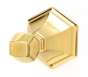 Nicole Single Robe Hook, Polished Brass