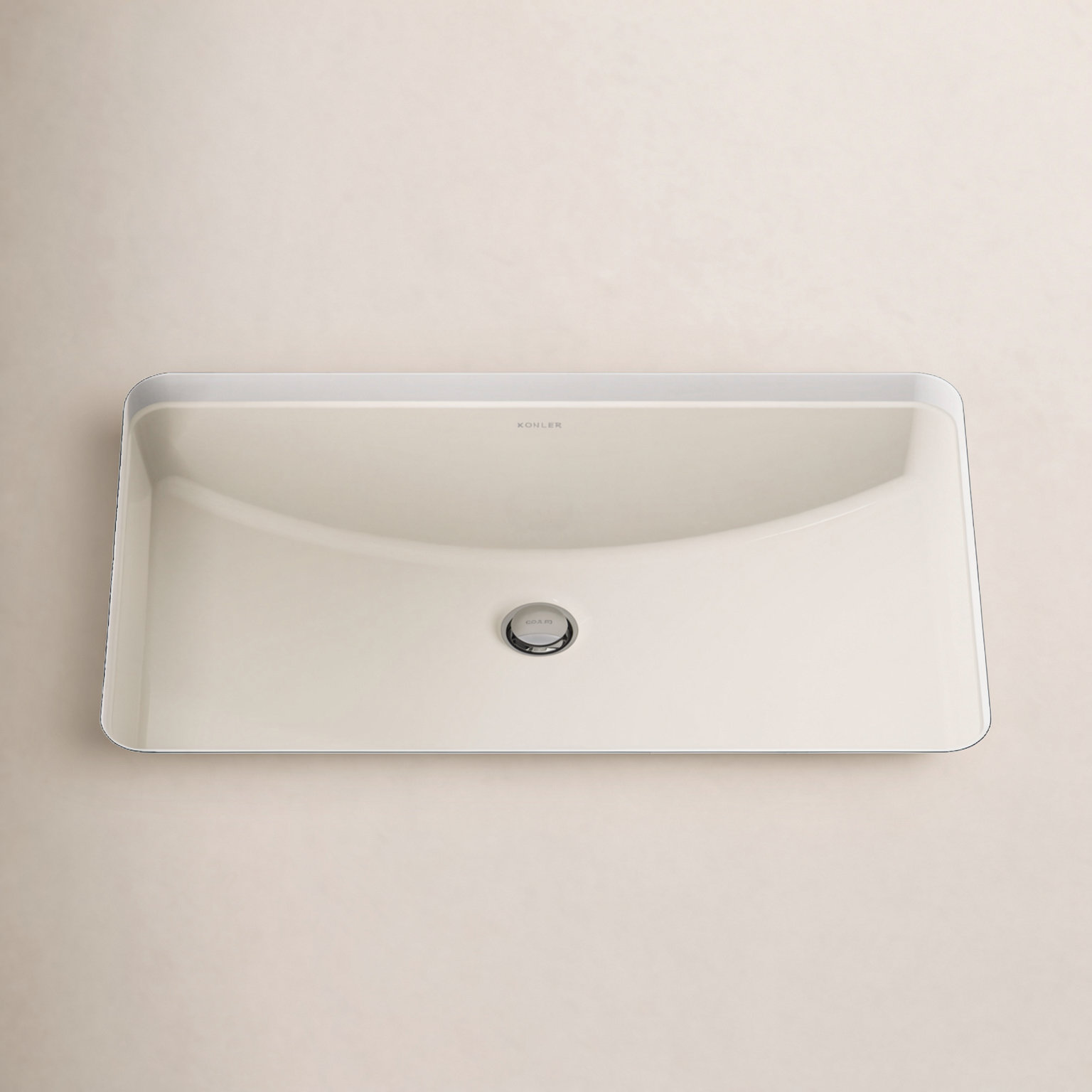 Ladena Undermount Bathroom Sink, Biscuit