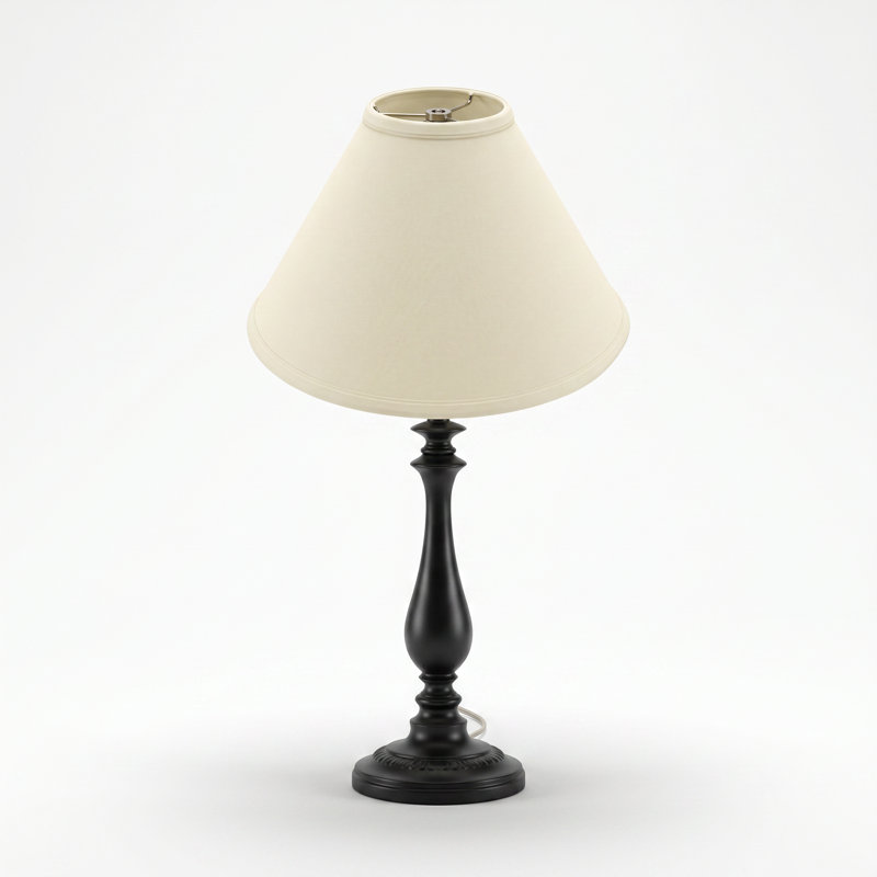 Deep Cone Slanted No Slub Lampshade, 10" H x 13" W x 13" D, Ivory