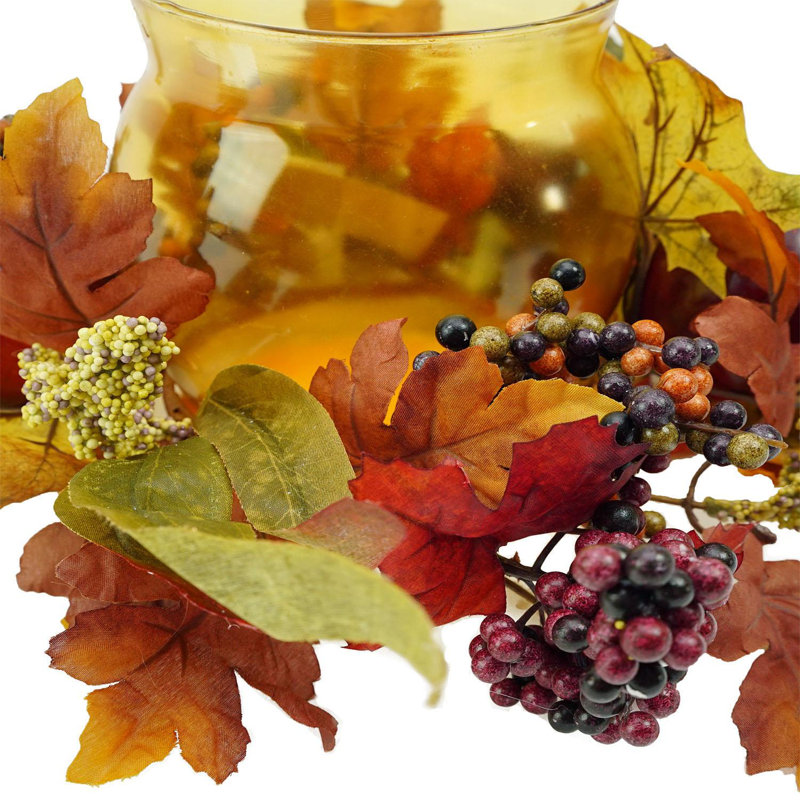 Autumn Harvest Apple and Berry Glass Hurricane
