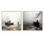 «Grey Lonely Vessel Boating I» - ensemble d'art mural sur toile bord de mer-102587406-102587400