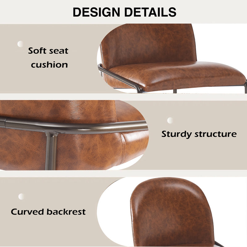 Tabouret de bar intérieur en métal, ensemble de 2