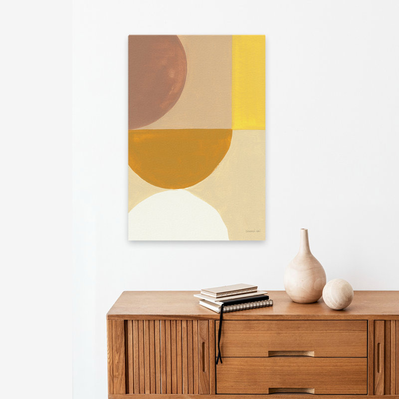 Mid-Century moderne et minimaliste rétro abstrait V, H 24 po x l 16 po