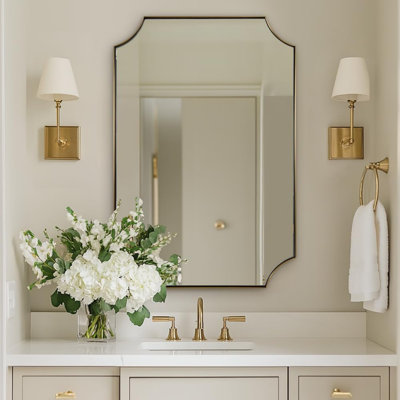 Miroir de salle de bain Tariro Cadre en acier inoxydable