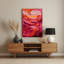 Abstrait paysage 6, art mural en métal rouge-1037911083