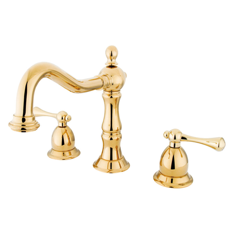 Robinet de salle de bain espacé Kingston, Laiton poli