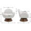 Fauteuil pivotant avec base en bois massif-121450837-121450838