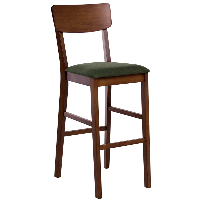 Upholstered Counter Stool, Brown, Green