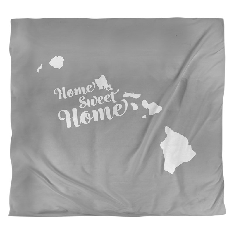 Housse de couette honolulu doux, Housse de couette pour grand lit, Gris, Microfibre