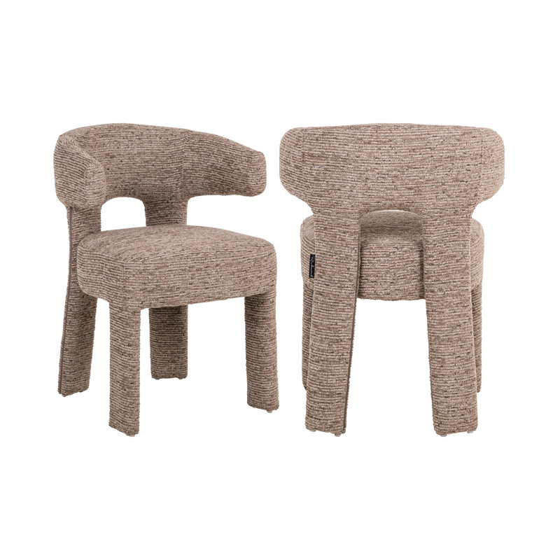 Nerio Upholstered Arm Chair, Brown