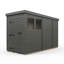 Total Sheds 4ft x 9ft Composite Pent Garden Shed - Single Door - With Windows - EPDM Rubber Roof - UK Manufactured