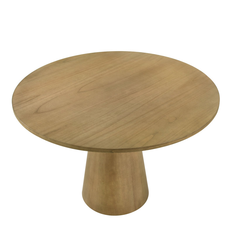 Diartis Round Solid Wood Base Dining Table, Driftwood