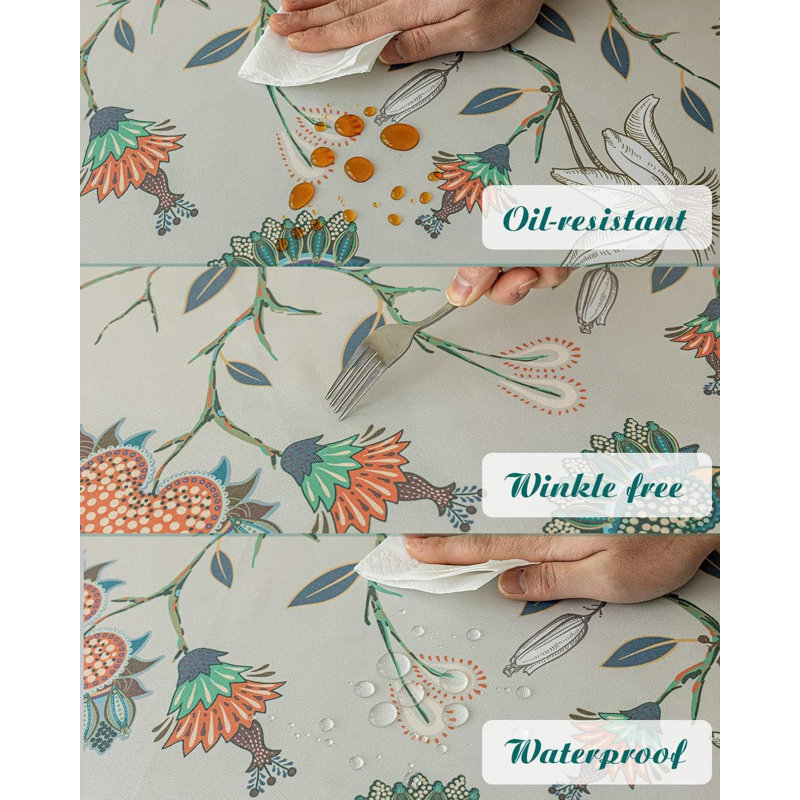 135x200cm Wipe Clean Rectangle Fabric Table Cloth