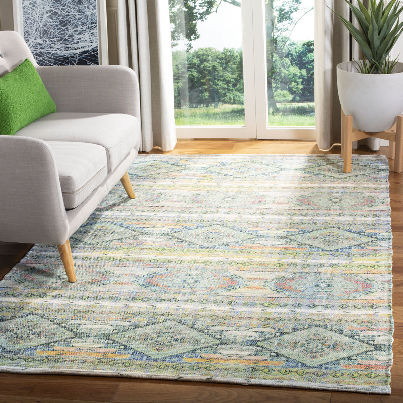 Amanda Hand Loomed Performance Geometric Rug, Rectangle 6' x 9'