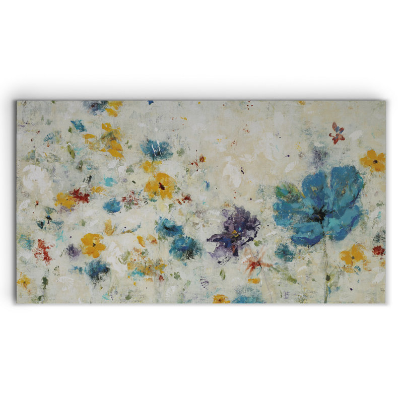 Flora texturée - impression sur toile tendue, H 48 po x l 24 po x P 1 po
