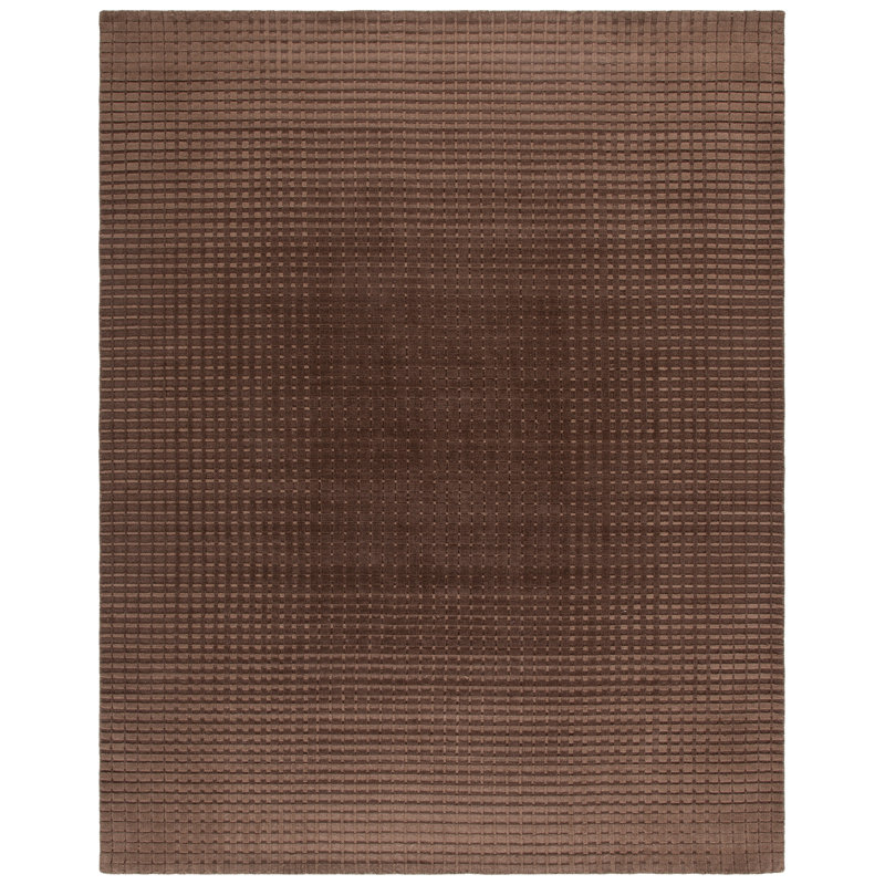 Laine tissée à la main 70% Ridgewood 301; Tapis abstrait 30% coton recyclé, Rectangulaire 8 pi x 10 pi