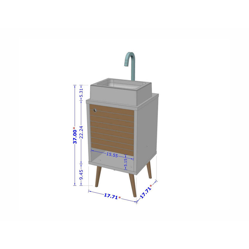 Ensemble de meuble-lavabo simple 18 po Altom, Blanc