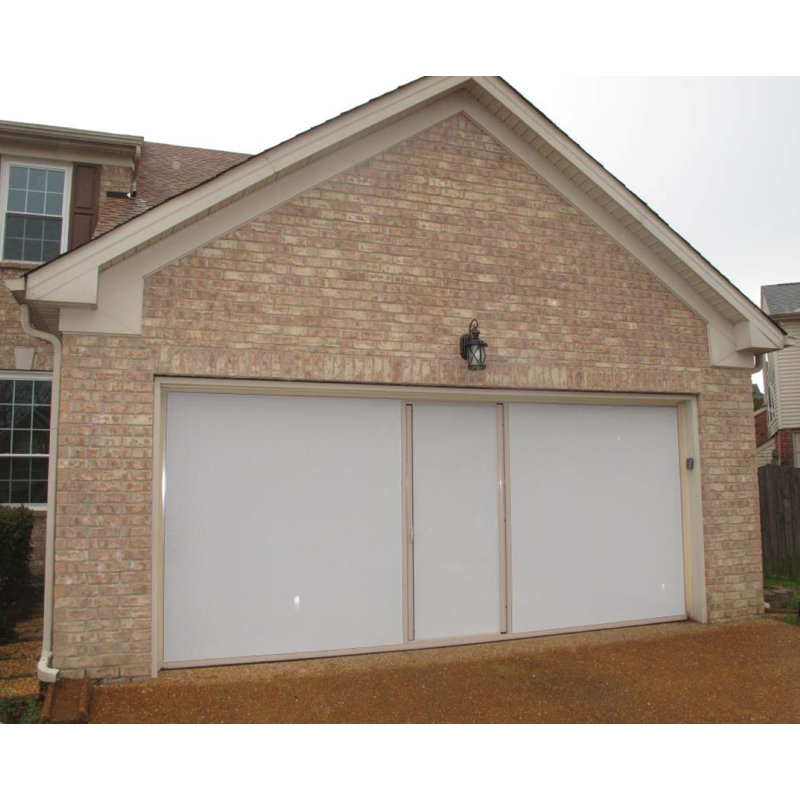 Paravent de porte de garage l 8 pi x H 9 pi, Structure en grès / blanc, H 9 pi x l 16 pi