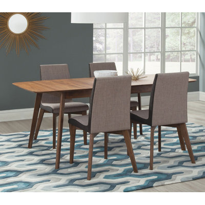 Melvinia 5-piece Rectangular Dining Set Natural Walnut