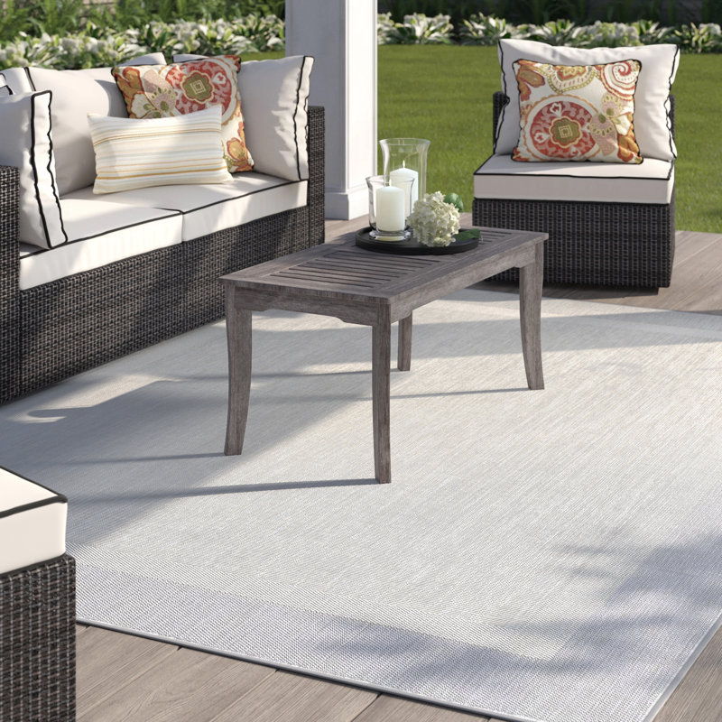 Tapis intérieur / extérieur gris Deerwood, Rectangle 4 pi x 5 pi 3 po