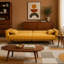 Oslo Gold Velvet 3 Seater Sofa Bed