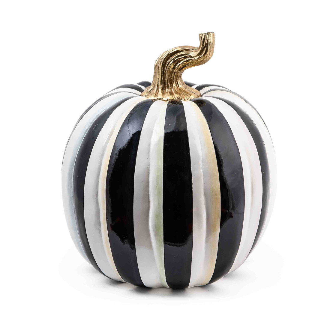 Courtly Stripe Glossy Large Pumpkin MacKenzie-Childs