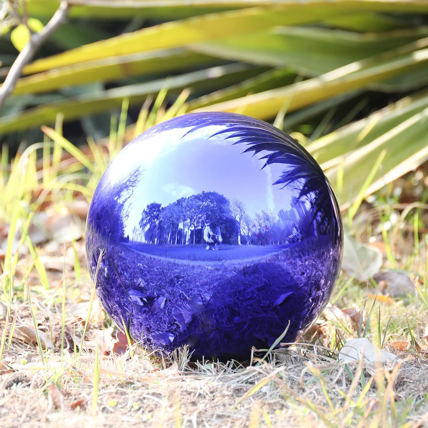 Miroir boule de regard creux en acier inoxydable, poli, brillant, or, sphère pour la maison, ornement de jardin  15