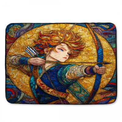 Stained Glass Archer Bath Mat