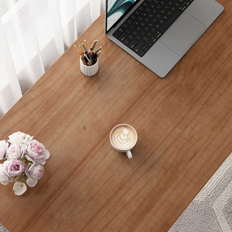 Bureaux rectangulaires en bois massif brun noisette, H 29,53 po x l 62,99 po x P 23,62 po, Retour à gauche