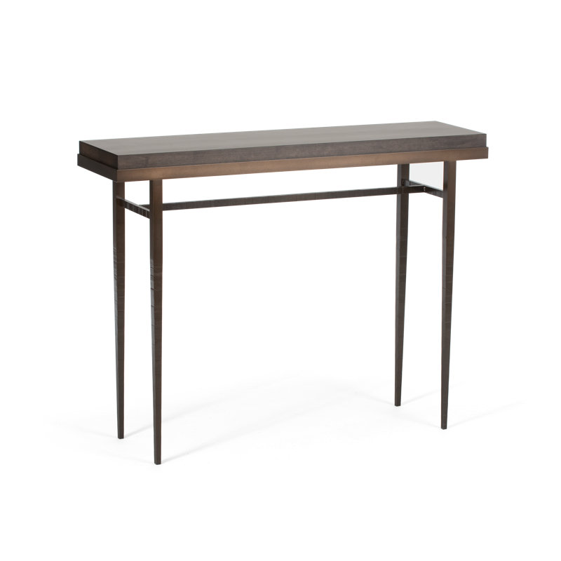 Wick Console Table, Oil Rubbed Bronze, 32" H x 42" W x 11.5" D, Gray