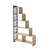Modern Industrial Bookshelf, Atlantic Pine Finish, 47.2 x 57.1 x 9.8 inches | 100% Chipboard with Metal Edges, 0.71 inches Thick | Wall-Mountable Design with Numerous Shelves for Stylish Home Storage