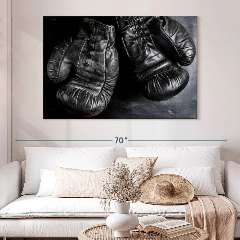 Sireci Black Boxing Gloves, 34" H x 51" W
