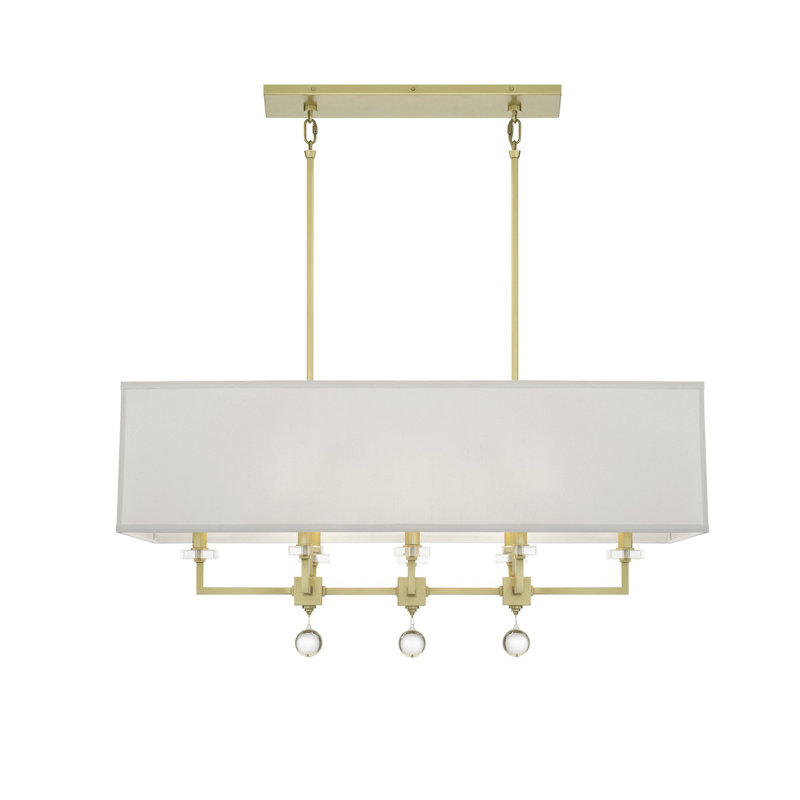 8 - Light Pendant, Antique Gold