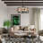 4-Light Industrial Open Cage Drum Chandelier