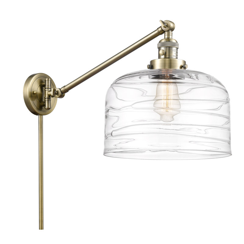 Shauna Swing Arm Sconce, Antique Brass, LED