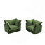 Ensemble de 2 fauteuils avec housse